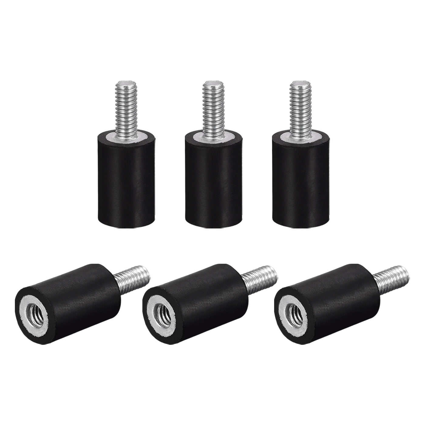 uxcell Uxcell Rubber Mount 6pcs M4 Male/Female Vibration Isolator Shock Absorber, D10mmxH15mm