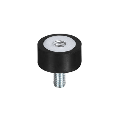 Harfington Uxcell Rubber Mount M4 Male/Female Vibration Isolator Shock Absorber, D15mmxH10mm