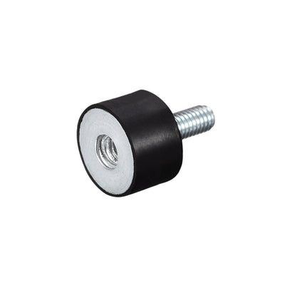 Harfington Uxcell Rubber Mount M4 Male/Female Vibration Isolator Shock Absorber, D15mmxH10mm