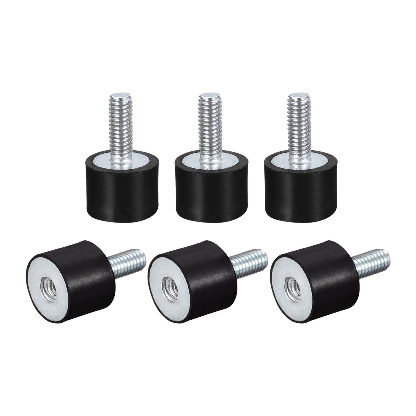 uxcell Uxcell Rubber Mount 6pcs M5 Male/Female Vibration Isolator Shock Absorber, D15mmxH15mm