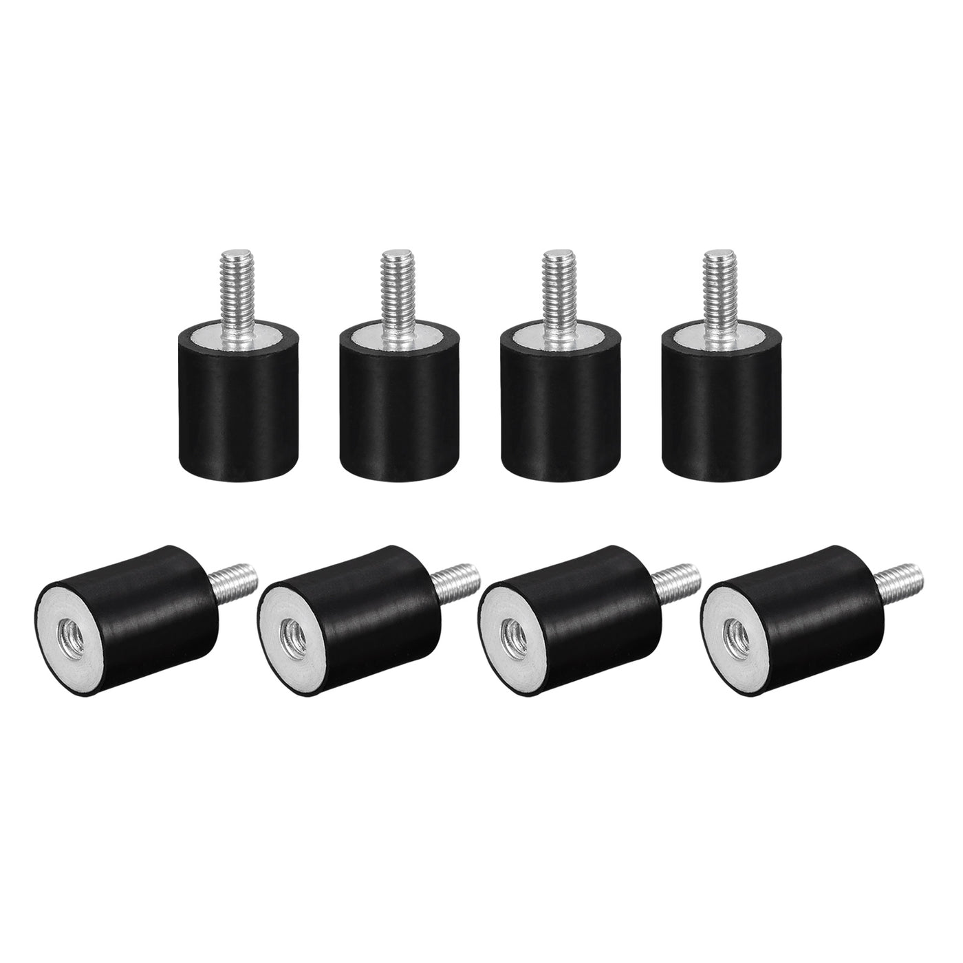 uxcell Uxcell Rubber Mount 8pcs M4 Male/Female Vibration Isolator Shock Absorber, D15mmxH20mm