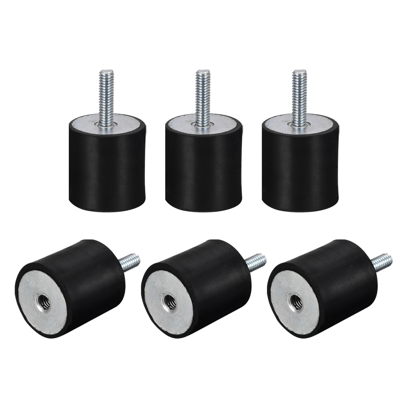 uxcell Uxcell Rubber Mount 6pcs M4 Male/Female Vibration Isolator Shock Absorber, D20mmxH20mm