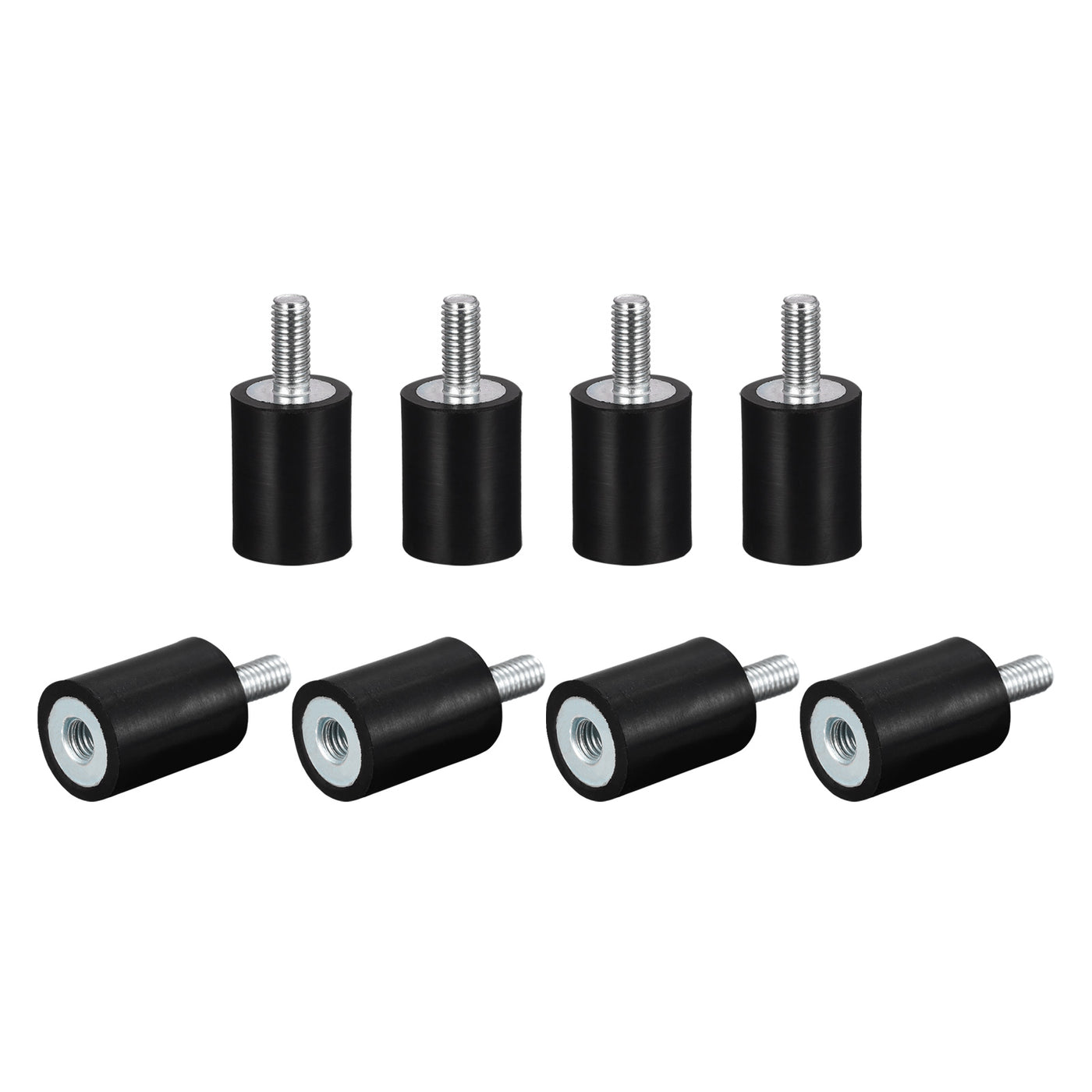 uxcell Uxcell Rubber Mount 8pcs M5 Male/Female Vibration Isolator Shock Absorber, D15mmxH20mm