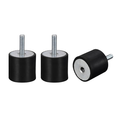 Harfington Uxcell Rubber Mount 3pcs M5 Male/Female Vibration Isolator Shock Absorber, D20mmxH15mm