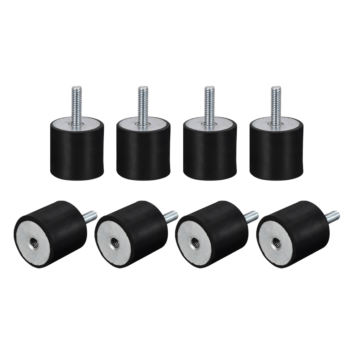 uxcell Uxcell Rubber Mount 12pcs M5 Male/Female Vibration Isolator Shock Absorber, D20mmxH15mm