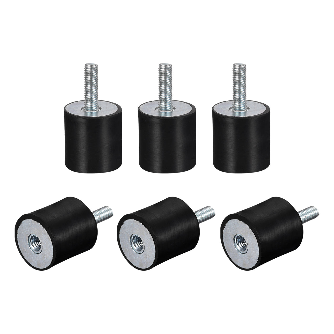 uxcell Uxcell Rubber Mount 6pcs M5 Male/Female Vibration Isolator Shock Absorber, D20mmxH20mm