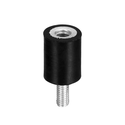 Harfington Uxcell Rubber Mount M6 Male/Female Vibration Isolator Shock Absorber, D20mmxH30mm