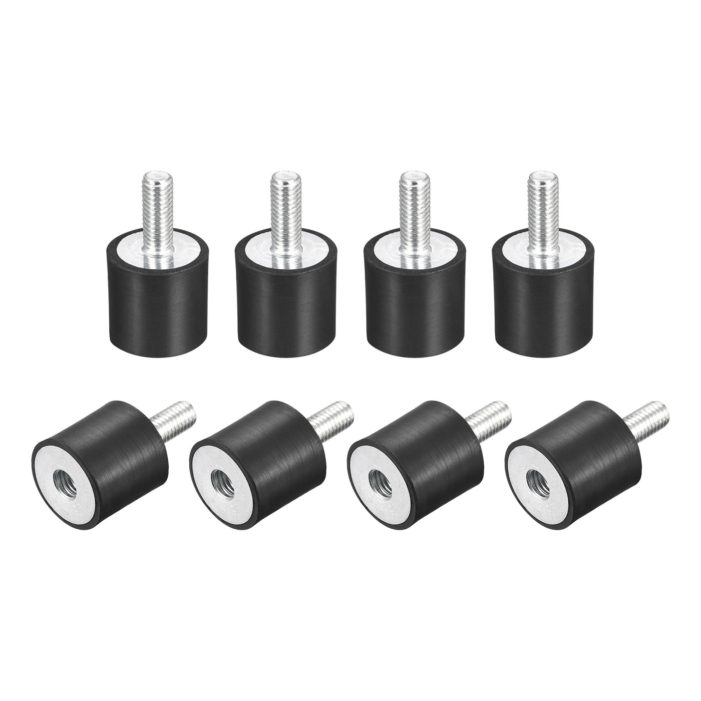 uxcell Uxcell Rubber Mount 10pcs M8 Male/Female Vibration Isolator Shock Absorber, D25mmxH25mm