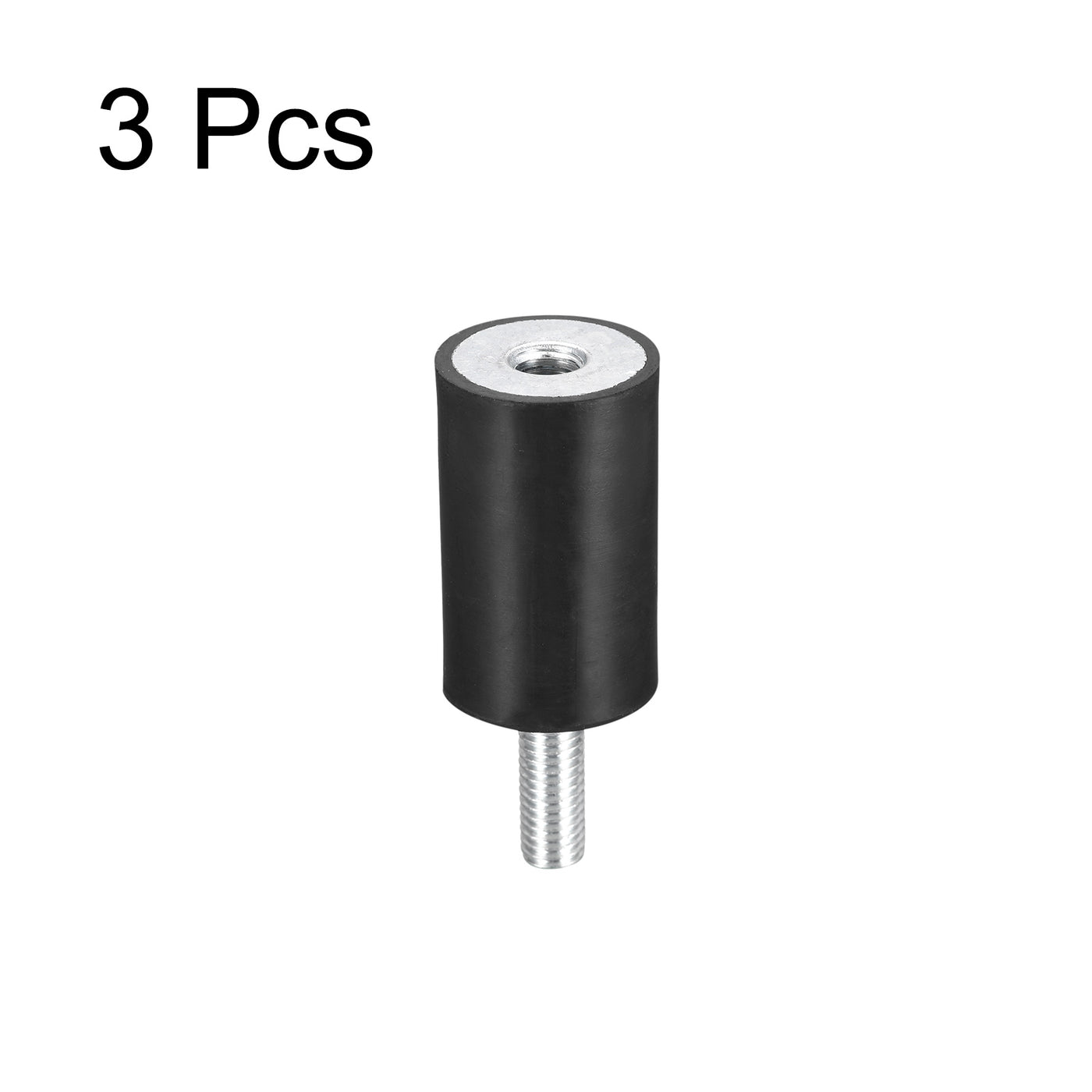 uxcell Uxcell Rubber Mount 3pcs M8 Male/Female Vibration Isolator Shock Absorber, D25mmxH40mm