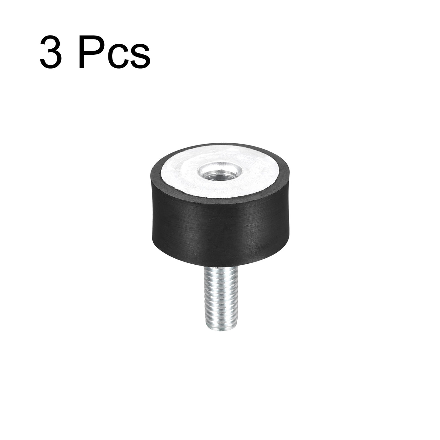 uxcell Uxcell Rubber Mount 3pcs M8 Male/Female Vibration Isolator Shock Absorber, D30mmxH15mm
