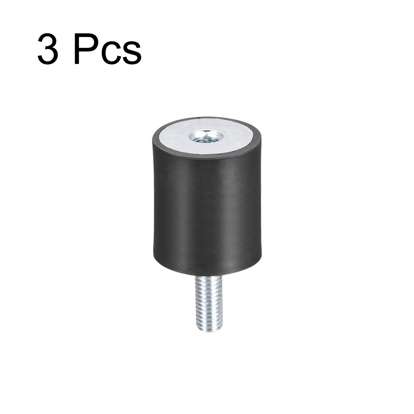 uxcell Uxcell Rubber Mount 3pcs M8 Male/Female Vibration Isolator Shock Absorber, D30mmxH40mm