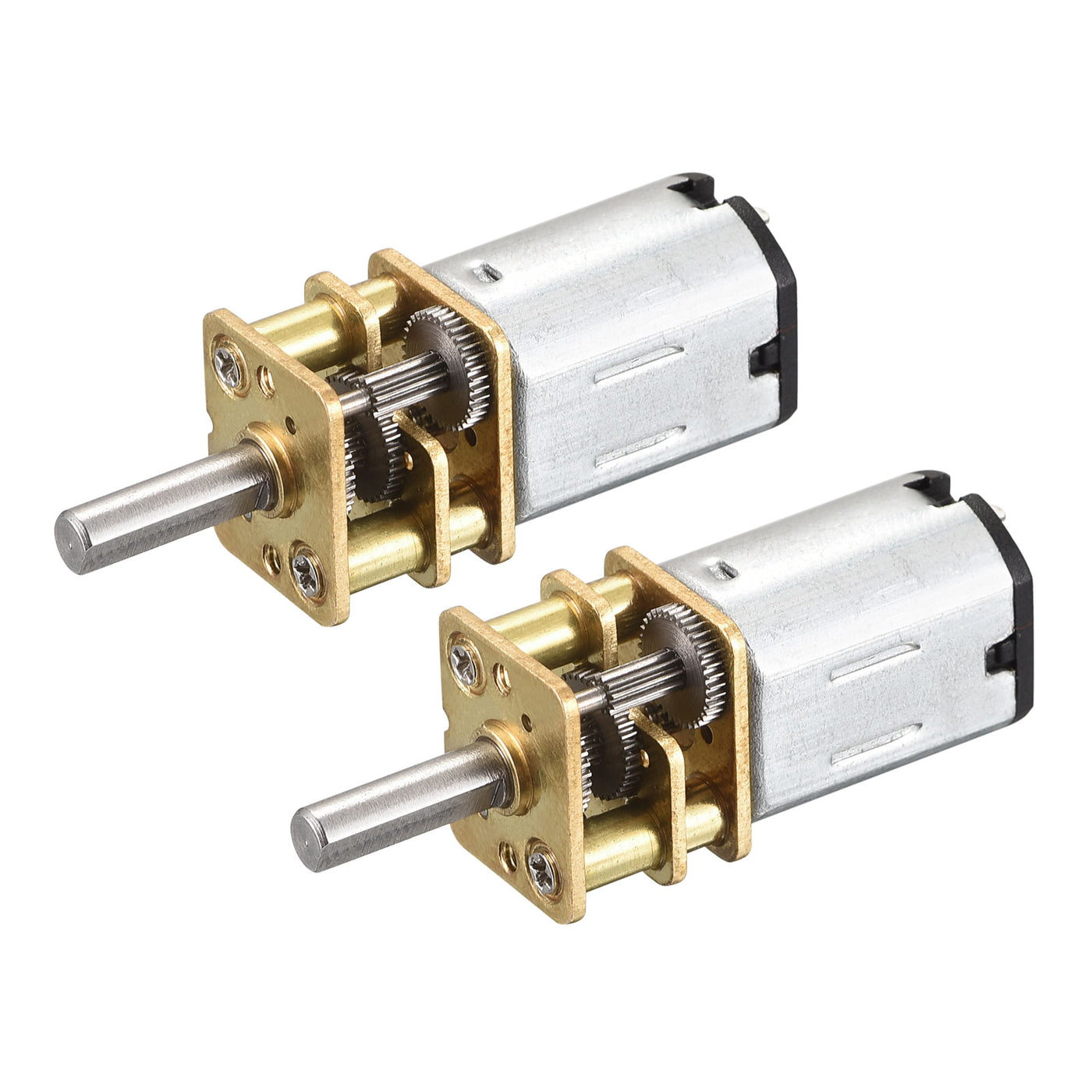 Harfington Micro Speed Reduction Gear Motor, DC 3V 125RPM with Full Metal Gearbox Pack of 2