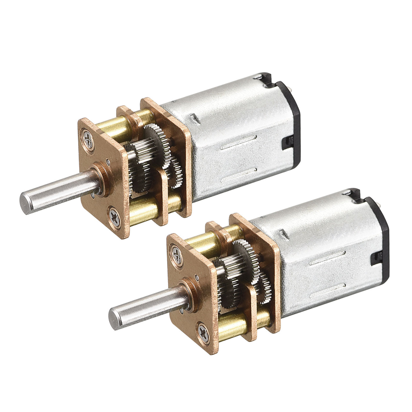 Harfington Micro Speed Reduction Gear Motor,DC 12V 400RPM with Full Metal Gearbox Pack of 2