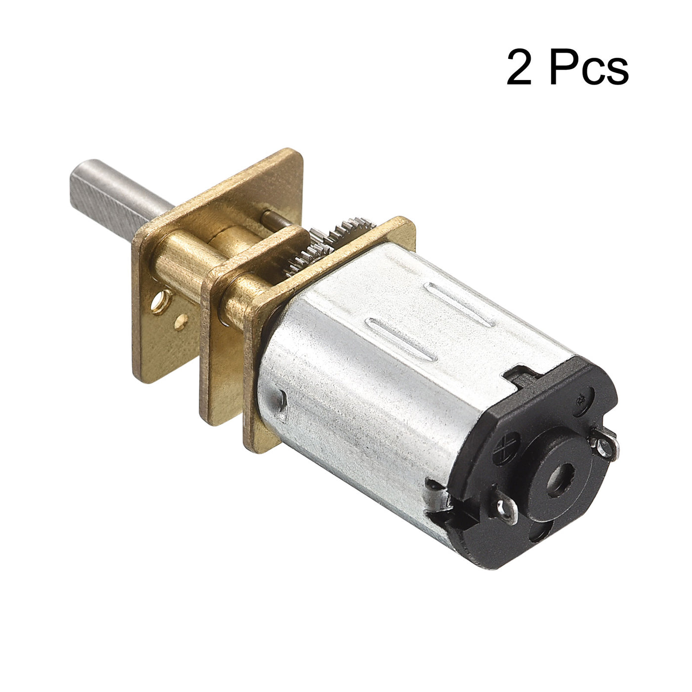 Harfington Micro Speed Reduction Gear Motor,DC 12V 1200RPM with Full Metal Gearbox 2Pack