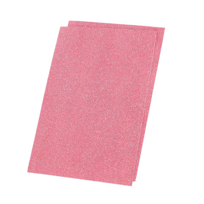 Harfington Glitter EVA Foam Sheets Soft Paper Non-Adhesive 11.8 x 7.8 Inch Pink 2 Pcs