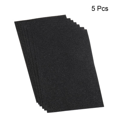 Harfington Glitter EVA Foam Sheets Soft Paper Non-Adhesive 11.8 x 7.8 Inch Black 5 Pcs