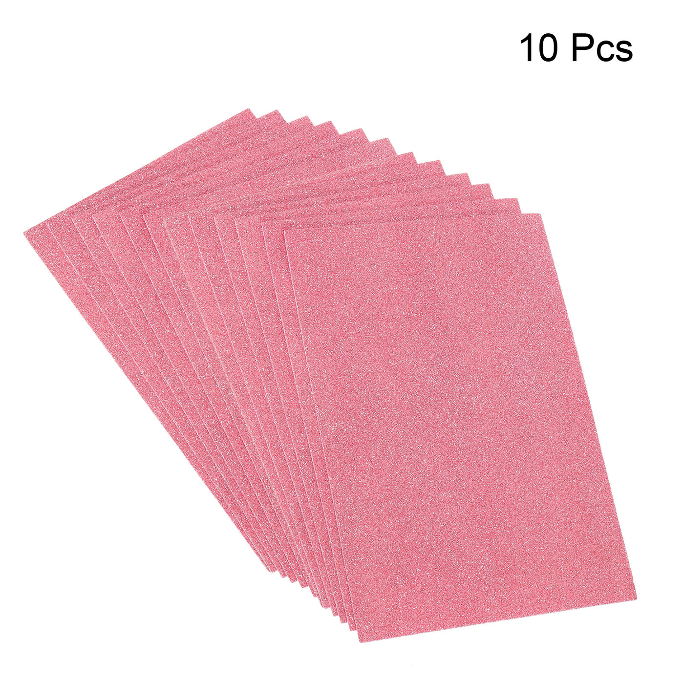 Harfington Glitter EVA Foam Sheets Soft Paper Non-Adhesive 11.8 x 7.8 Inch Pink 10 Pcs