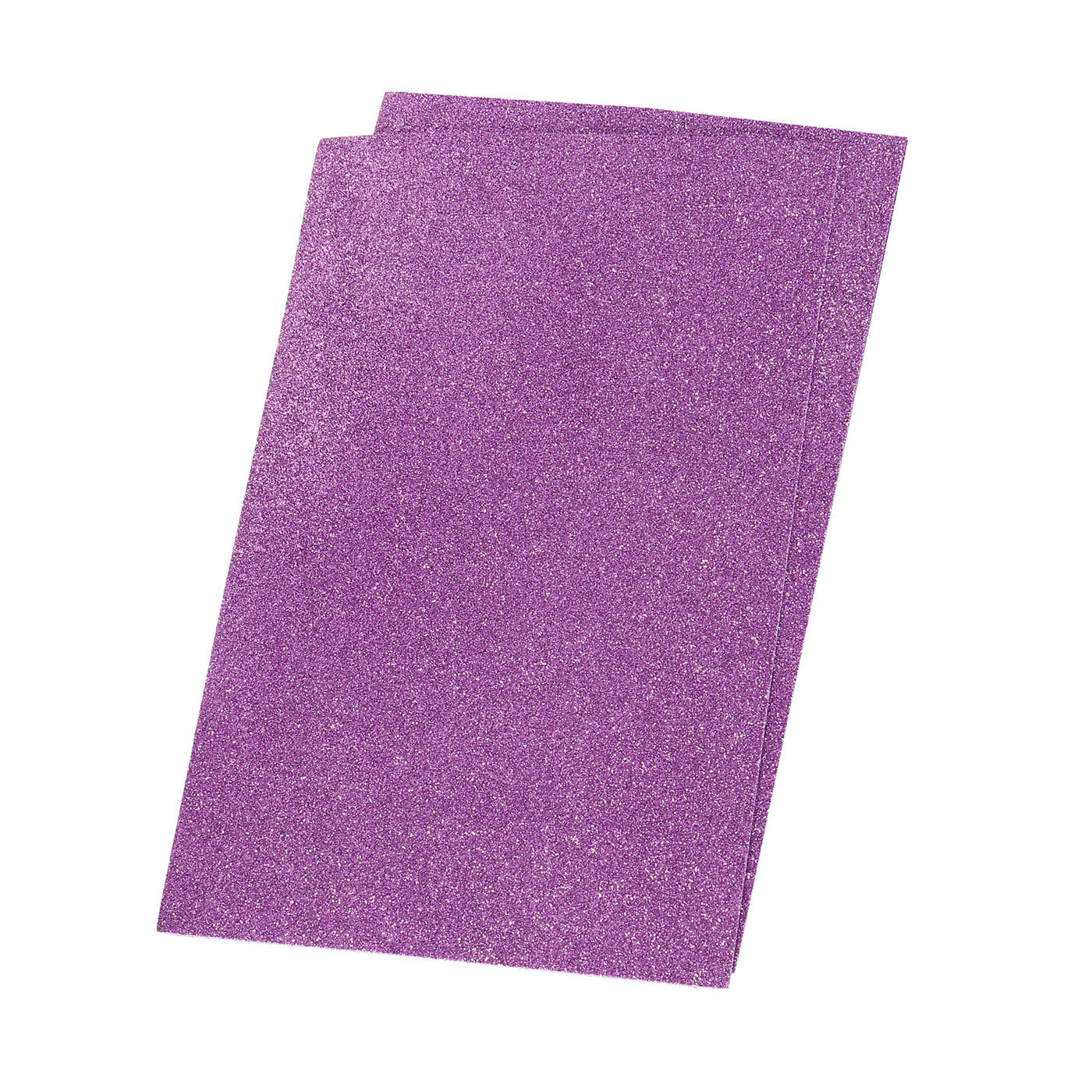 Harfington Glitter EVA Foam Sheets Soft Paper Self-Adhesive 11.8x7.8 Inch Light Purple 2Pcs