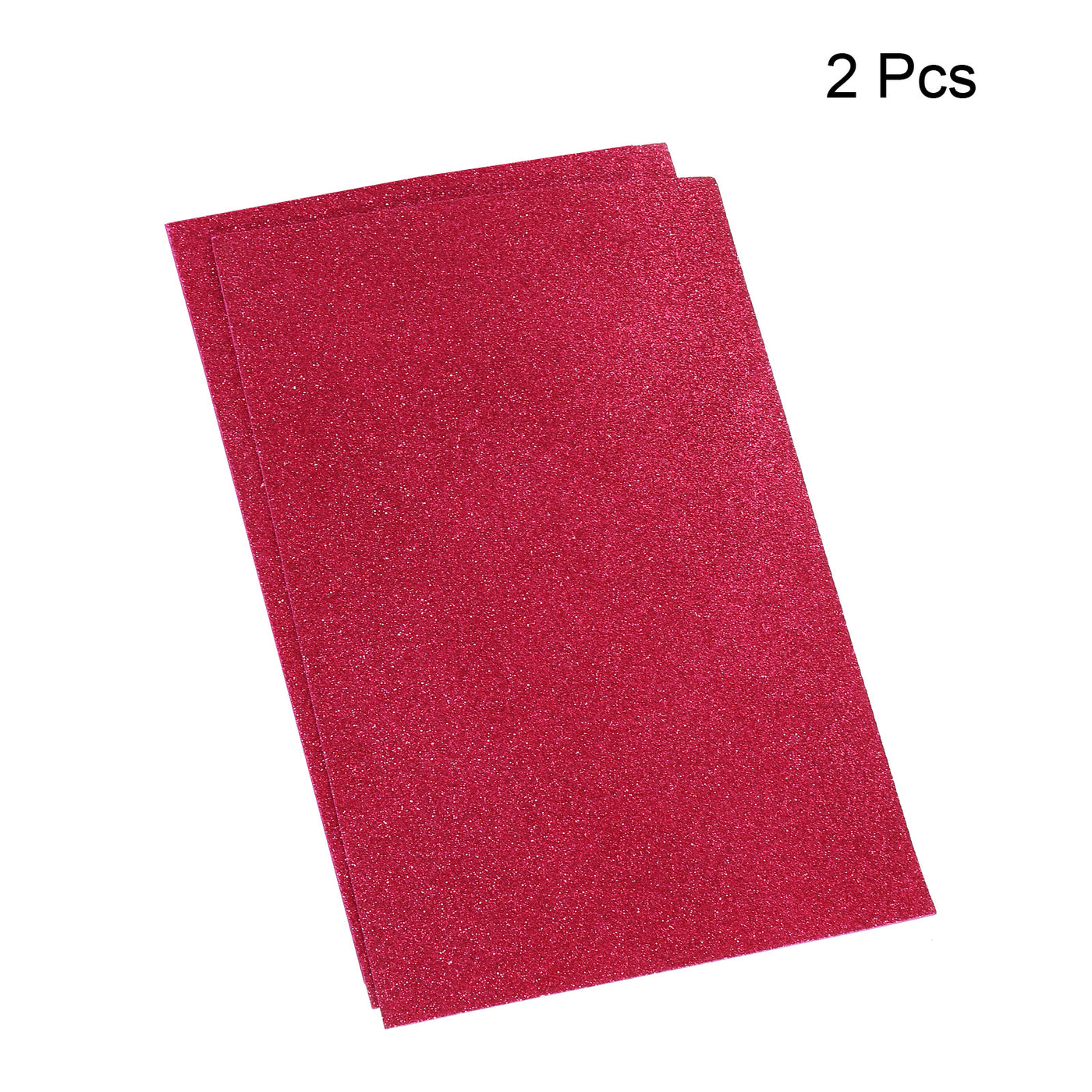 Harfington Glitter EVA Foam Sheets Soft Paper Self-Adhesive 11.8 x 7.8 Inch Dark Red 2 Pcs