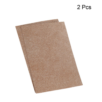 Harfington Glitter EVA Foam Sheets Paper Self-Adhesive 11.8x7.8 Inch Medium Gold Tone 2 Pcs