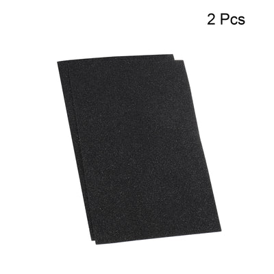 Harfington Glitter EVA Foam Sheets Soft Papers Self-Adhesive 11.8 x 7.8 Inch Black 2 Pcs