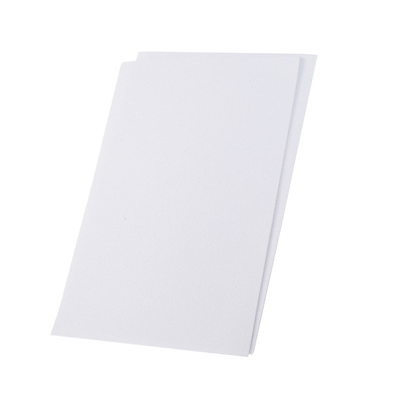 Harfington Glitter EVA Foam Sheets Soft Paper Self-Adhesive 11.8 x 7.8 Inch White 2 Pcs