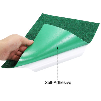 Harfington Glitter EVA Foam Sheets Soft Paper Self-Adhesive 11.8 x 7.8 Inch Green 2 Pcs
