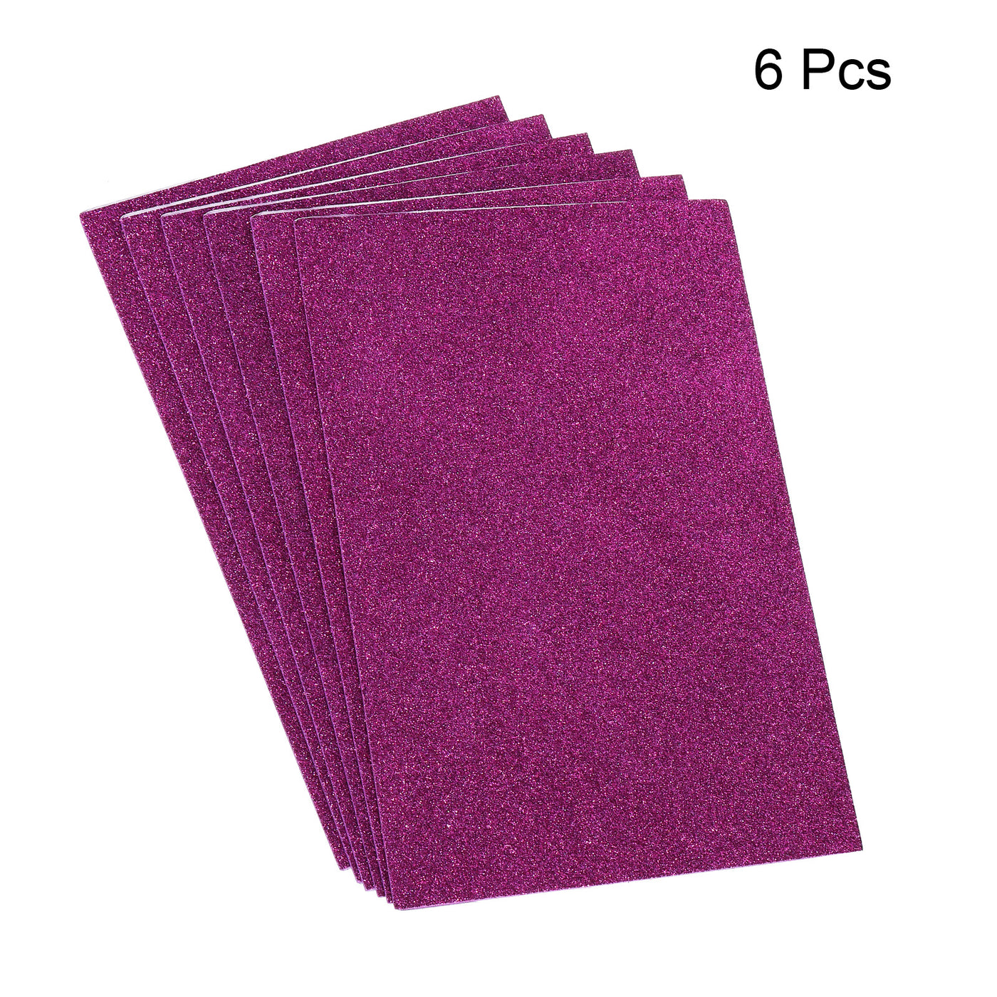 Harfington Glitter EVA Foam Sheets Soft Paper Self-Adhesive 11.8x7.8 Inch Dark Purple 6 Pcs