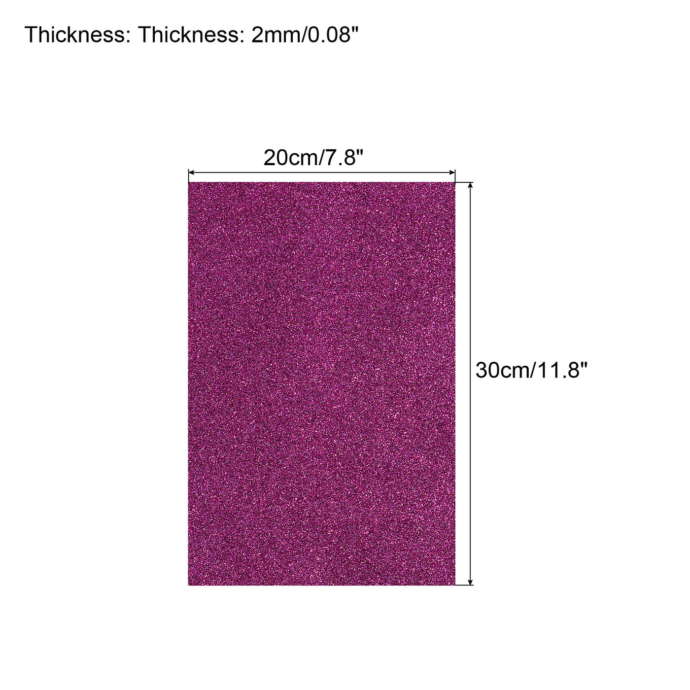 Harfington Glitter EVA Foam Sheets Soft Paper Self-Adhesive 11.8x7.8 Inch Dark Purple 12Pcs