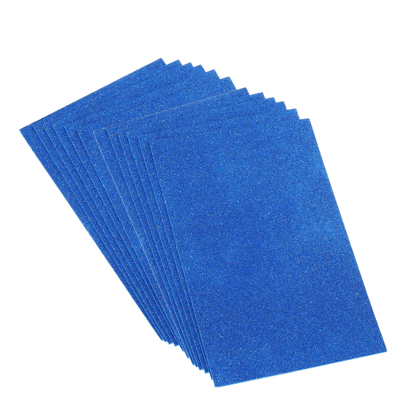 Harfington Glitter EVA Foam Sheets Soft Paper Self-Adhesive 11.8 x 7.8 Inch Dark Blue 12Pcs