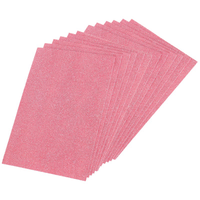 Harfington Glitter EVA Foam Sheets Soft Paper Self-Adhesive 11.8 x 7.8 Inch Pink 12 Pcs