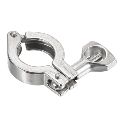 Harfington 0.98" Vacuum Clamp, 1 Pack 201Stainless Steel Hose Clamp with Nut, Silver