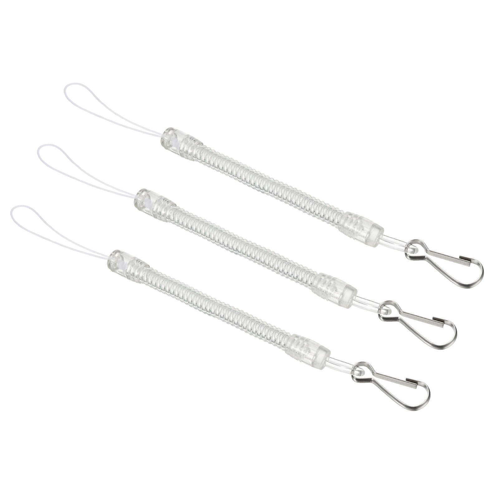 Retractable Spring Coil Strap with Clasp 3.5