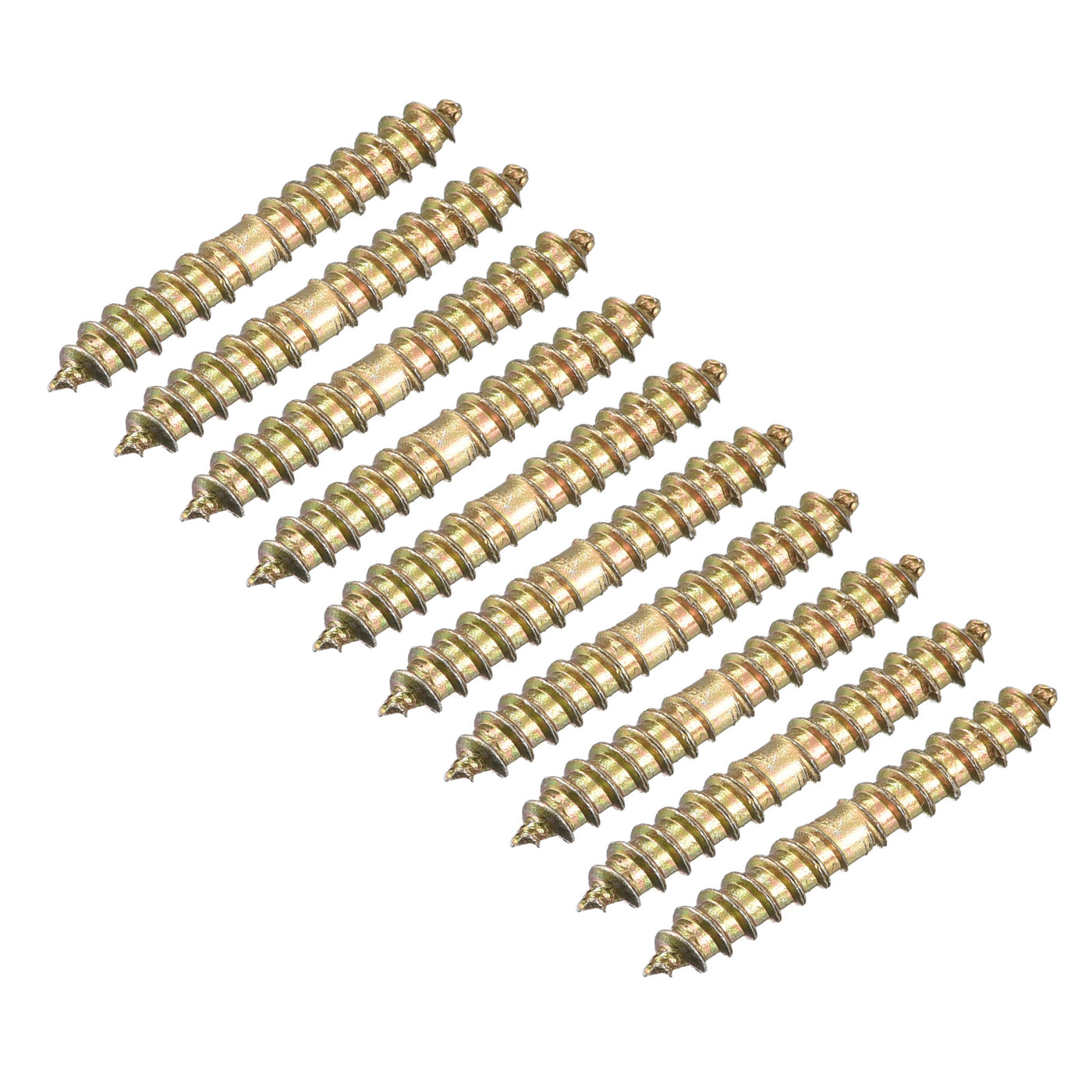 Uxcell Uxcell 8x50mm Hanger Bolts, 80pcs Double Ended Thread Wood to Wood Dowel Screws