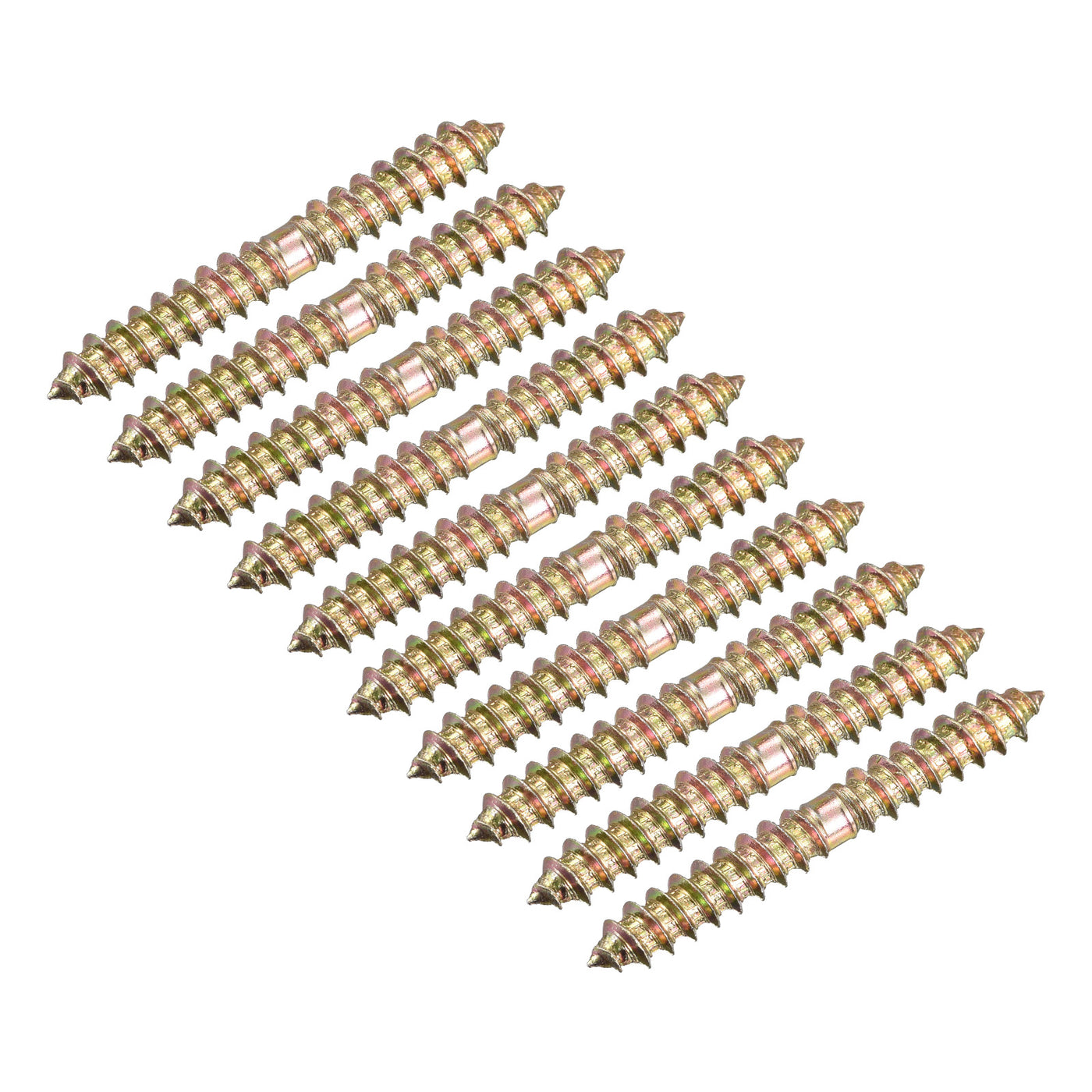12pcs Hanger Bolts 4x18mm - Double Ended Self-Tapping Wood Dowel Screws For Furniture Connecting