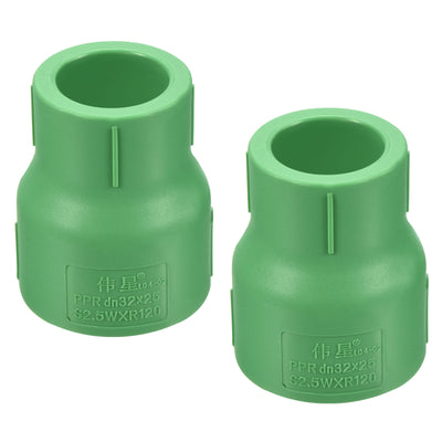 Harfington Reducing Coupling, 2 Pack PPR 24mm to 31mm Increaser Schedule DWV (Drain, Waste and Vent) Pipe Fitting for Home Industrial, Green