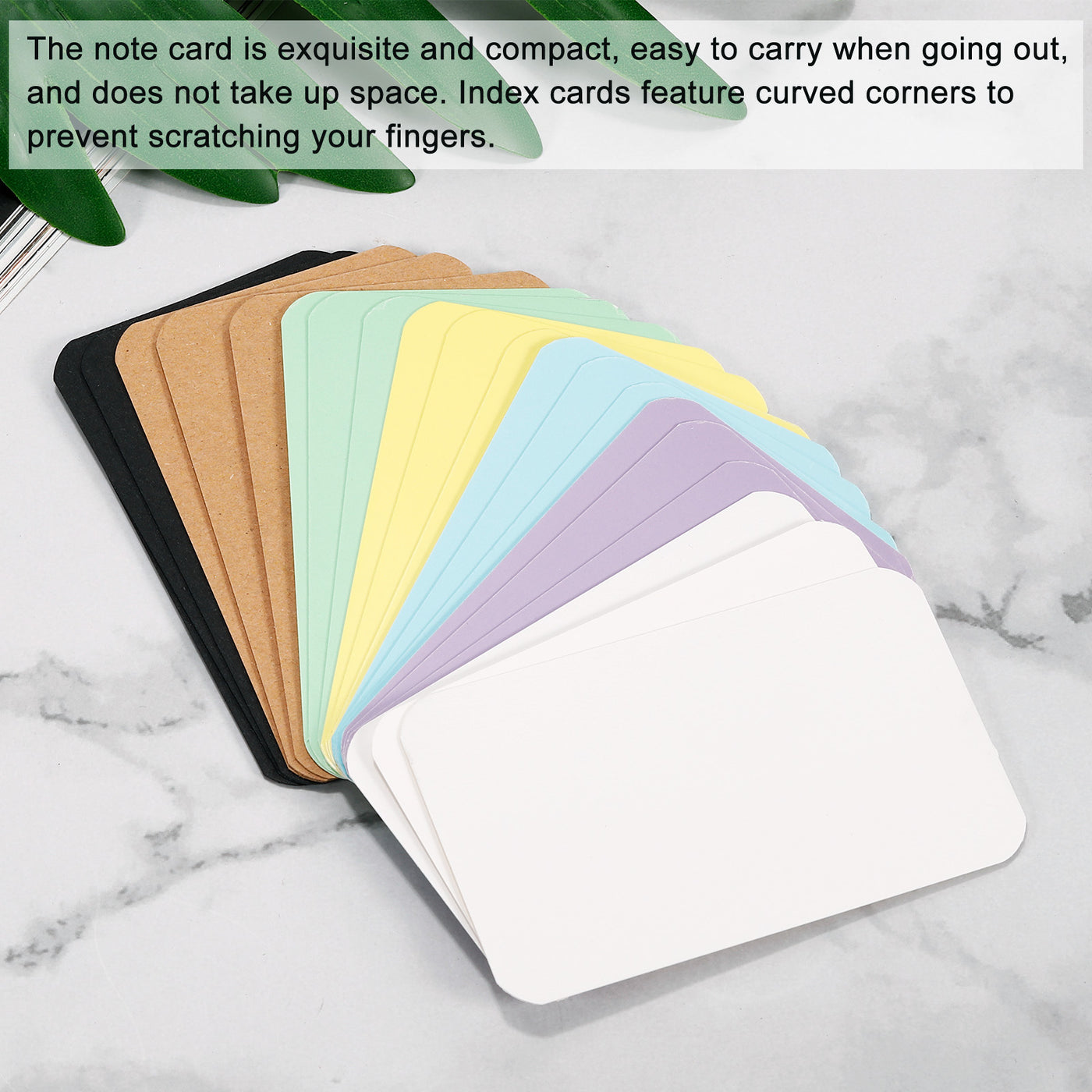 Harfington 3.5"x2" Blank Paper Business Cards Small Index Flash Card Assorted Color 200pcs