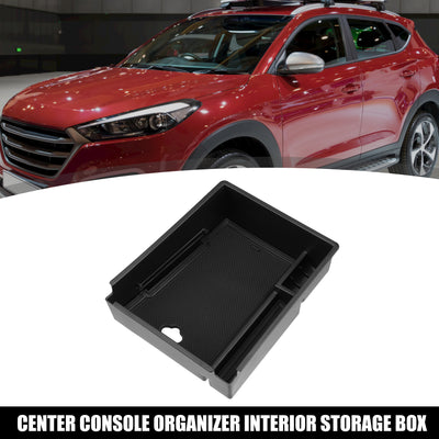 Harfington Car Auto Center Console Organizer Tray Storage Box Accessories for Hyundai Tucson NX4 2021-2022 Interior Armrest Box Insert Tray Container Black