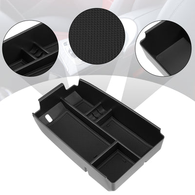 Harfington Car Auto Center Console Organizer Tray Storage Box Accessories for Ford Escape 2020 Interior Armrest Box Insert Tray Container Black