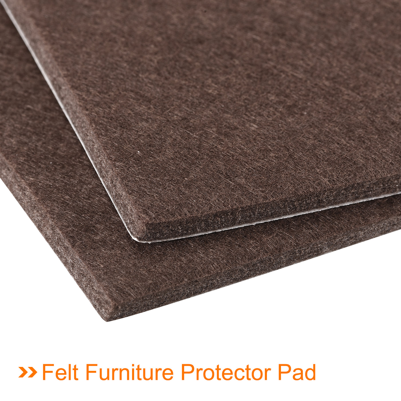 uxcell Uxcell Felt Furniture Pads, 38mm x 38mm Self Adhesive Square Floor Protectors for Furniture Legs Hardwood Floor, Brown 24Pcs