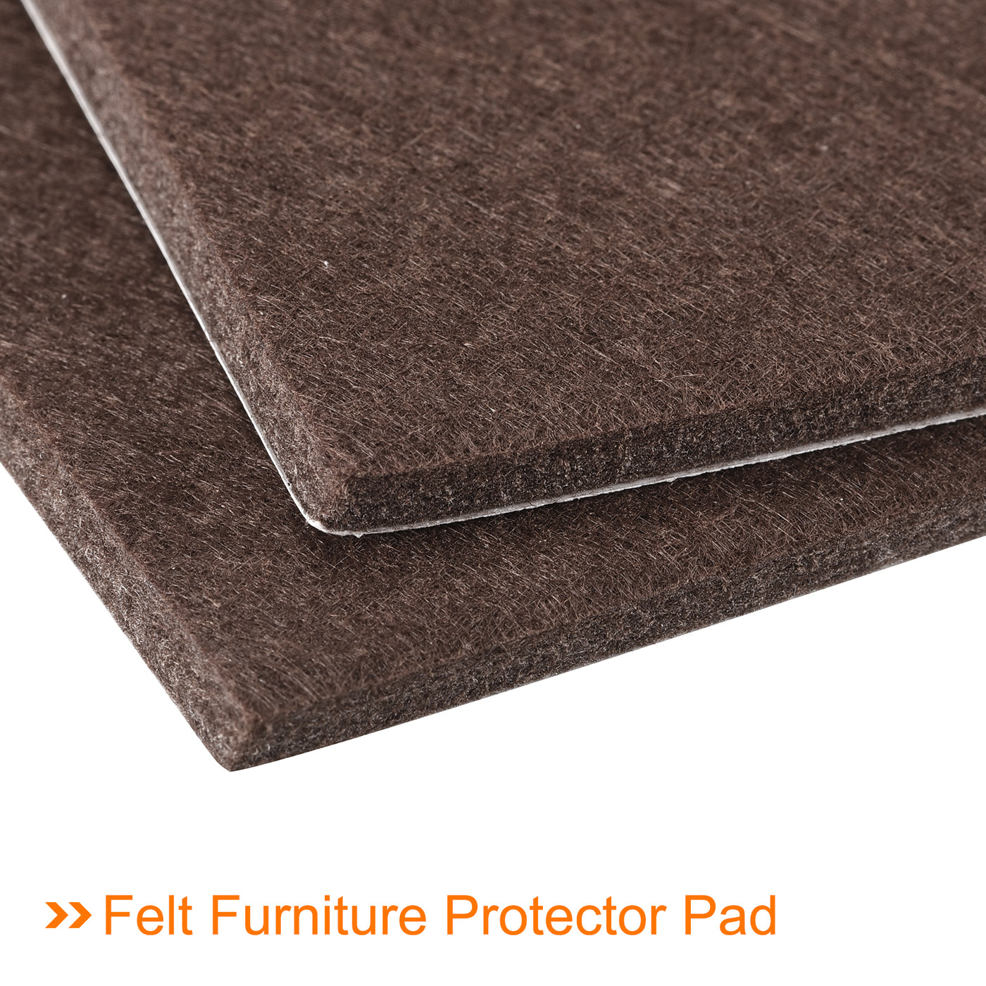 uxcell Uxcell Felt Furniture Pads, 150mm x 12mm Self Adhesive Square Floor Protectors for Furniture Legs Hardwood Floor, Brown 4Pcs