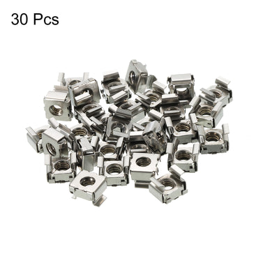 Harfington M5 Cage 201 Stainless Steel for Server Rack Cabinet Silver Tone 30Pcs