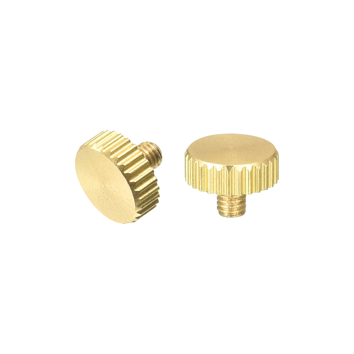 uxcell Uxcell Knurled Thumb Screws, M3x4mm Flat Brass Bolts Grip Knobs Fasteners for PC, Electronic, Mechanical 2Pcs