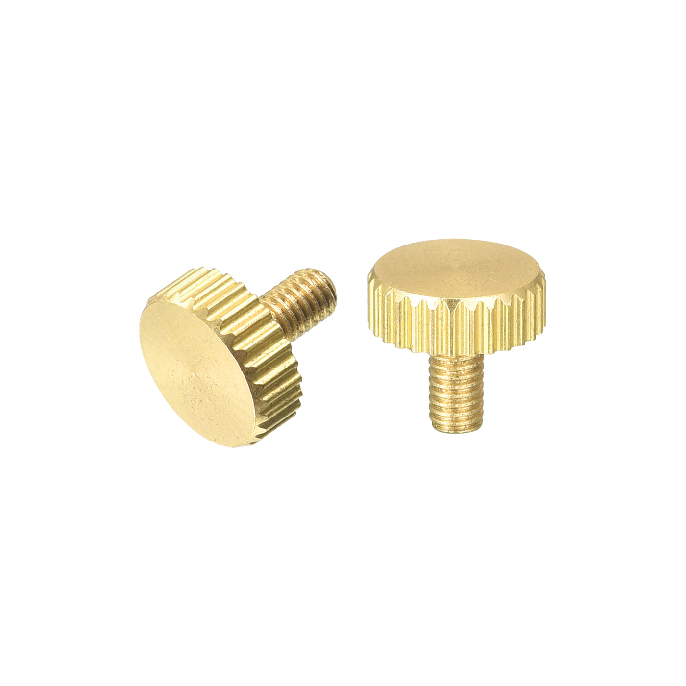 uxcell Uxcell Knurled Thumb Screws, M3x6mm Flat Brass Bolts Grip Knobs Fasteners for PC, Electronic, Mechanical 2Pcs