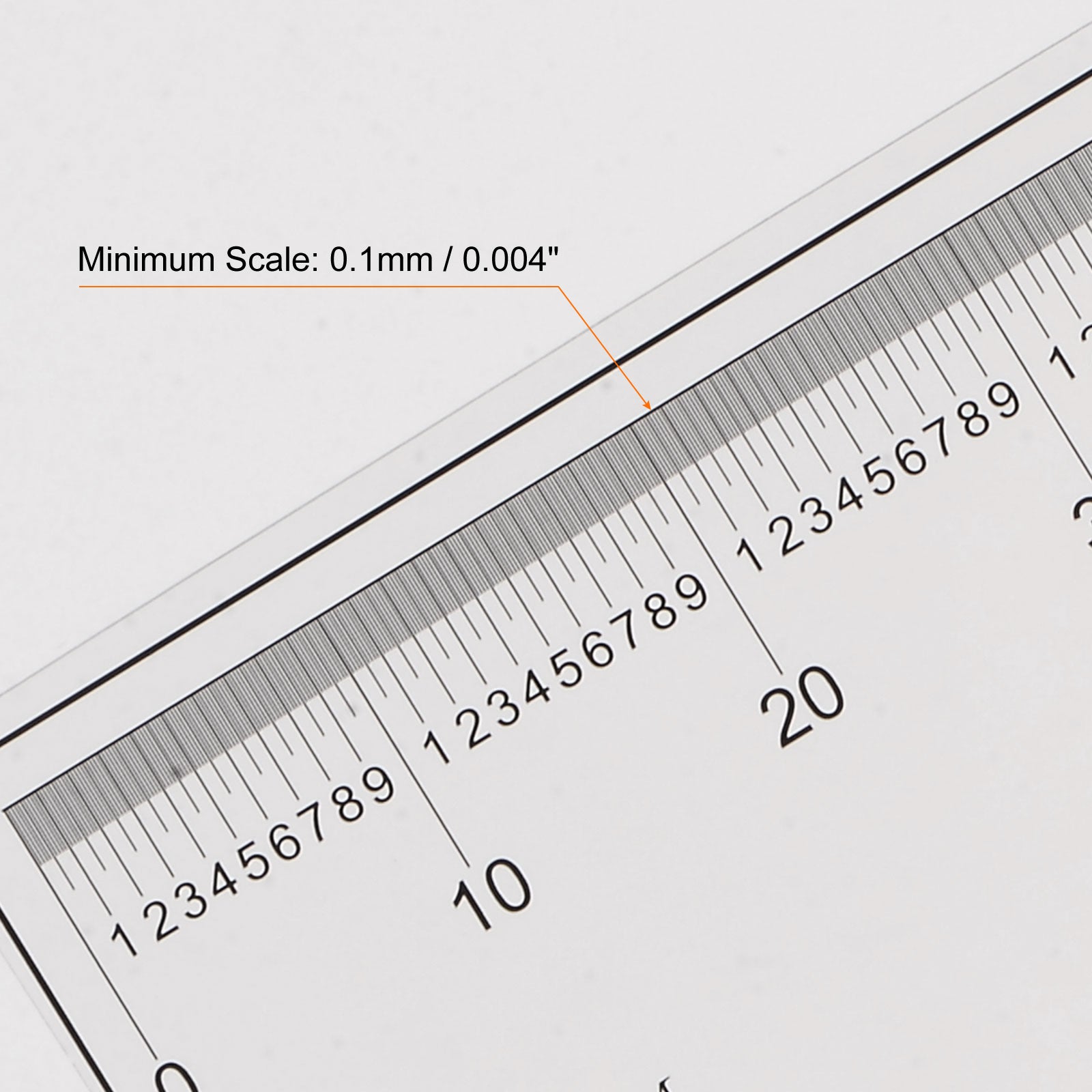 Transparent 1mm Ruler Film Ruler 200cm 0.1mm Scale PET with R Angle Width Lines Flexible ...