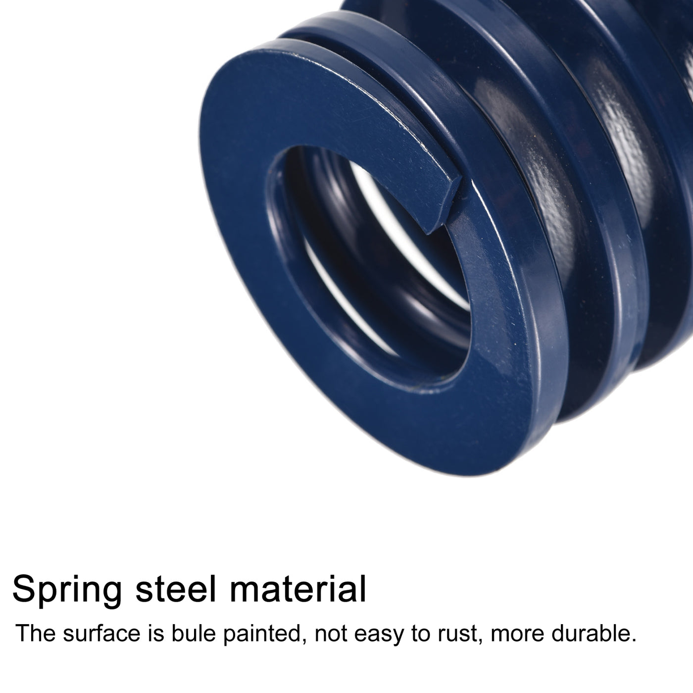 uxcell Uxcell Die Spring, 1pcs 50mm OD 60mm Long Spiral Stamping Light Load Compression, Blue
