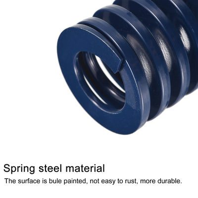 Harfington Uxcell Die Spring, 1pcs 35mm OD 85mm Long Spiral Stamping Light Load Compression, Blue