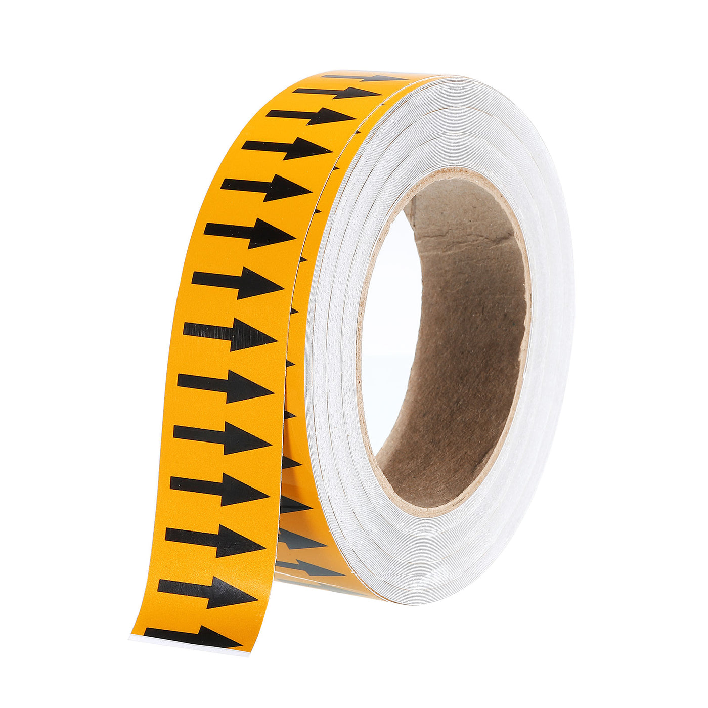 Harfington Black on Yellow Color Arrow Tape Vinyl Stickers Arrow Labels 30mm/1.2" for Pipe Markers, 1 Roll
