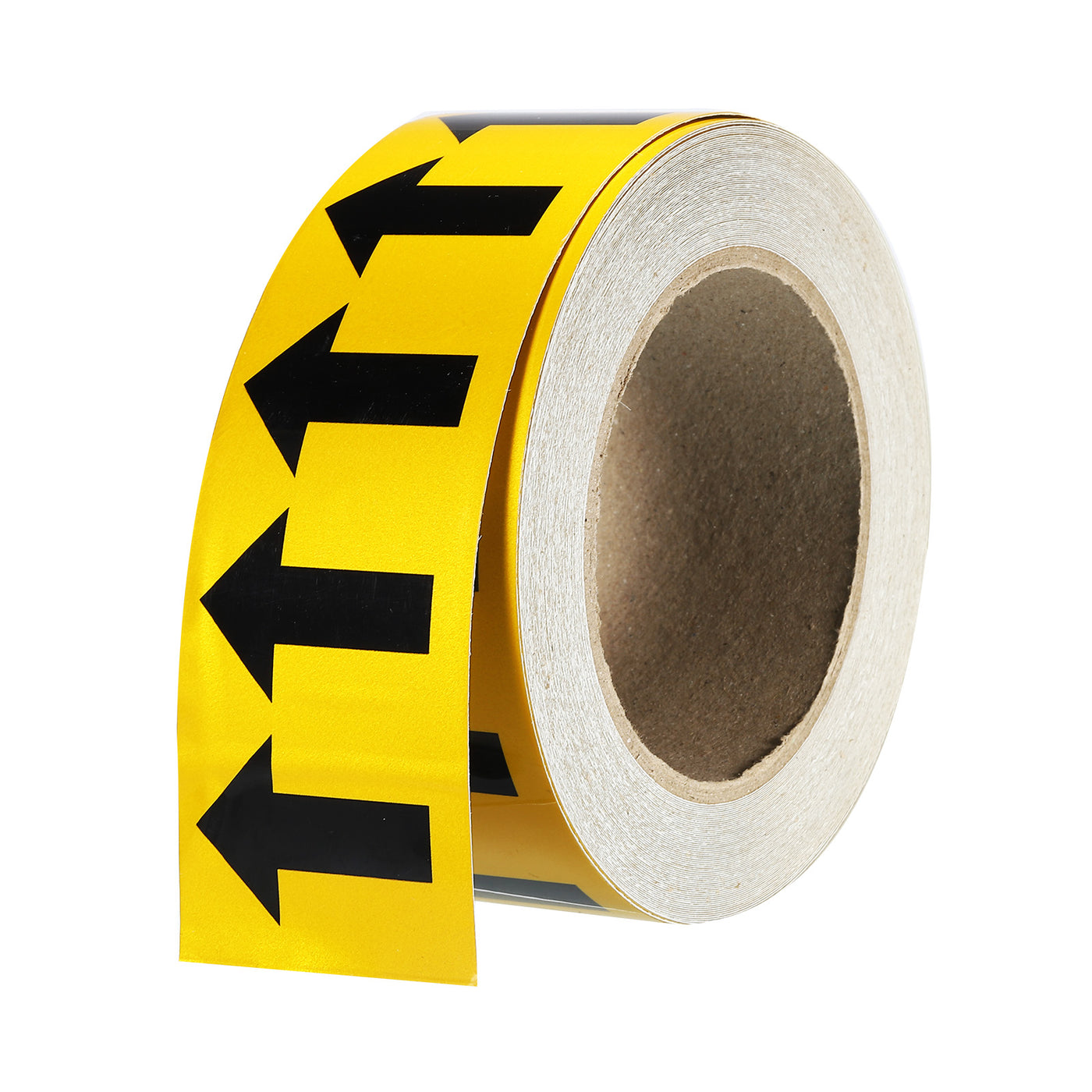 Harfington Black on Yellow Color Arrow Tape Vinyl Stickers Arrow Labels 50mm/1" for Pipe Markers, 1 Roll