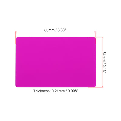 Harfington 0.21mm Metal Business Cards Name Card Laser Engraving Aluminum, Purple 50 Pcs